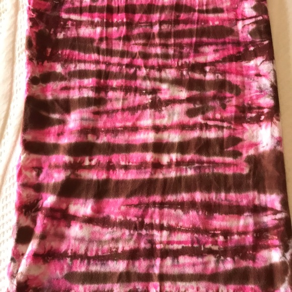 NWT Shining Shakti Organic Cotton Scarf. Pink, Brown & White. - Picture 4 of 15